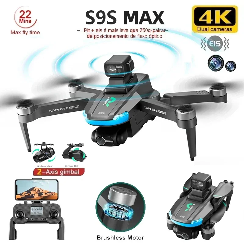 Drone Camera With Gimbal - НОВЫЙ S9S MAX MINI Drone 4K