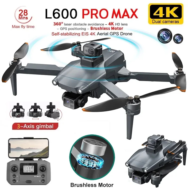 Drone Camera Lens - L600 PRO MAX GPS Дрон Профессиональный