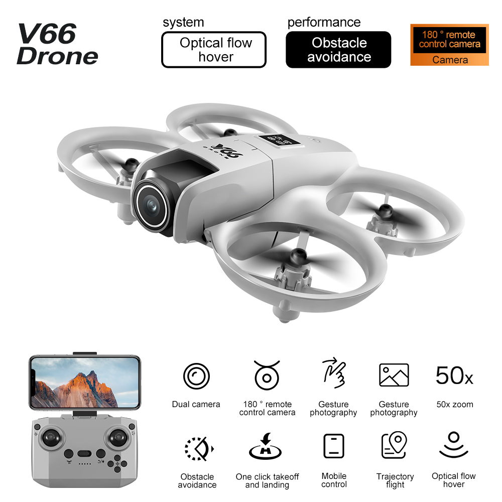 Drone Camera Wide Angle - Квадрокоптер V66 4K HD с широкоугольной