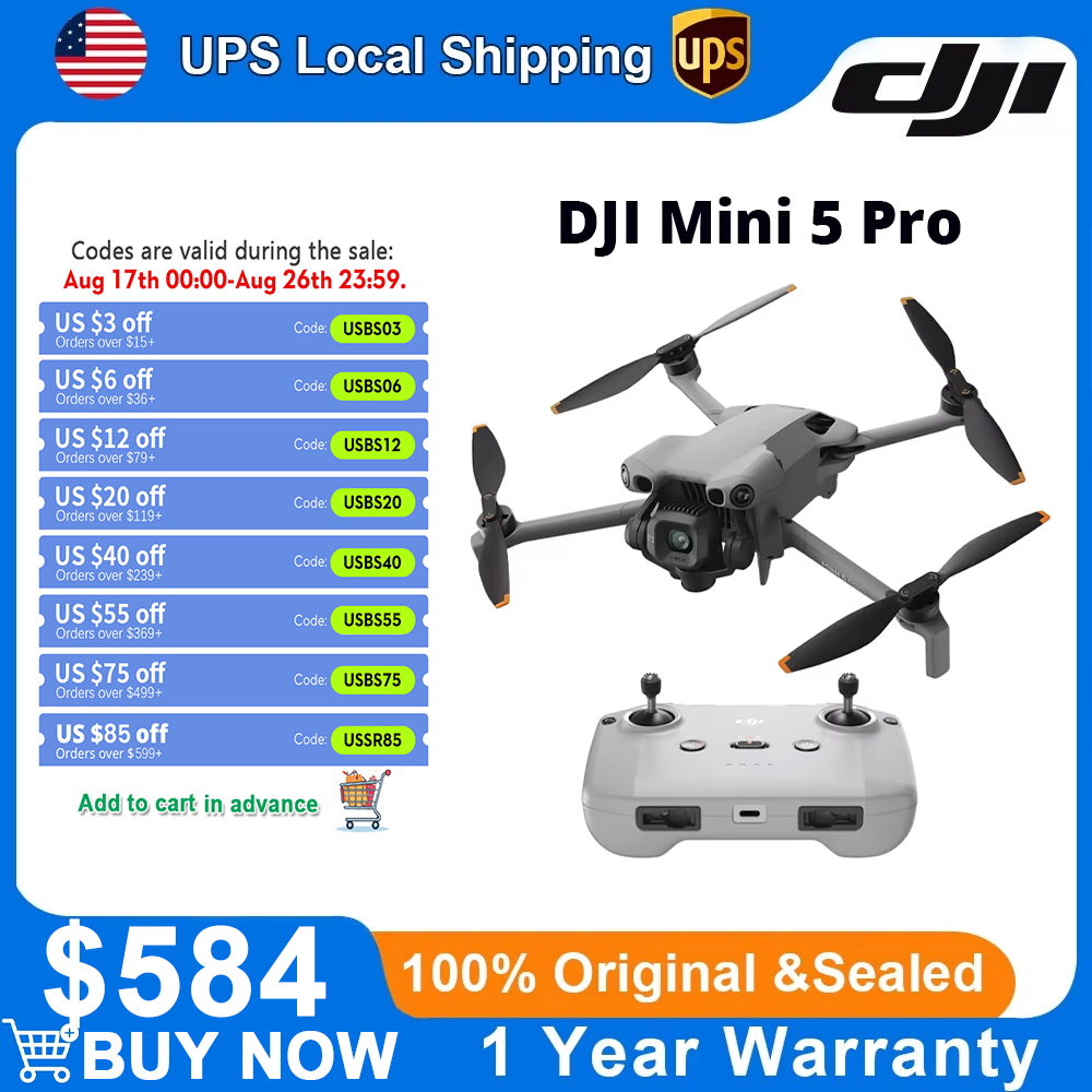 DJI Mini 5 Pro – сверхлегкий д – обзор и цена Drone Camera Vlog