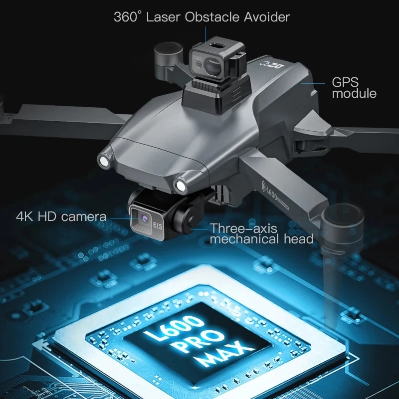 L600 PRO MAX GPS Дрон Професси – обзор и цена Drone Camera Lens